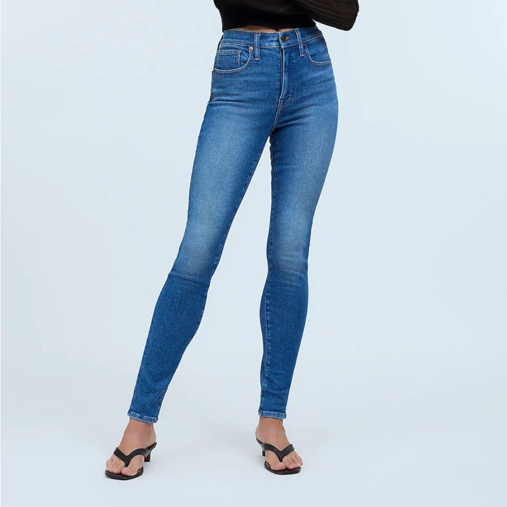 High-rise skinny jeans